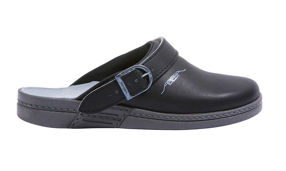 Main view, OB, ABEBA OB clogs Tonga, black