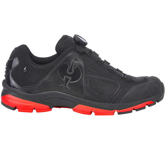 Main view, Work Shoes, O2 Work shoes e.s. Minkar II, black/high-vis red