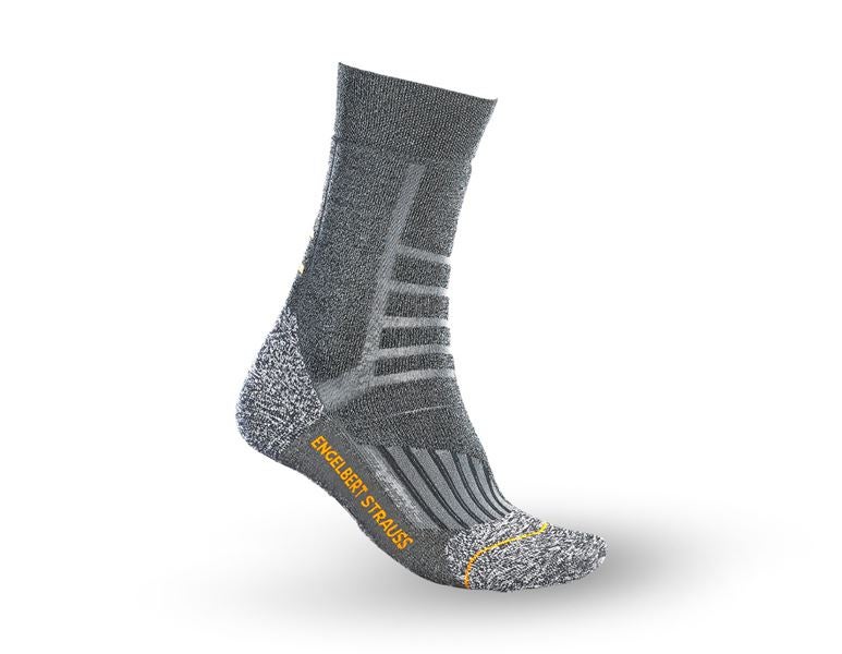 Main view, Women, e.s. Allround socks function warm/high, dark grey melange