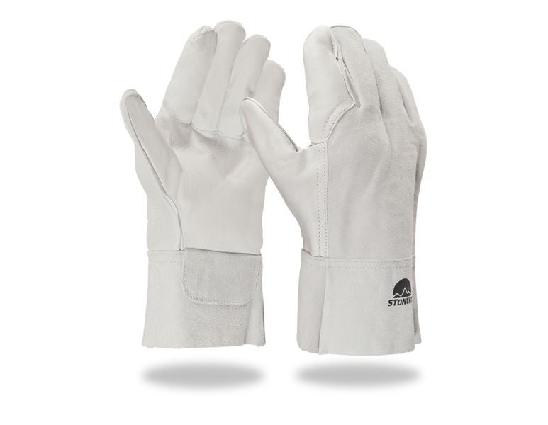 Leather welder’s gloves, short