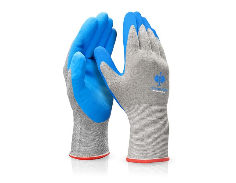 Main view, Coated, e.s. Nitrile foam gloves evertouch micro, blue/lightblue-melange