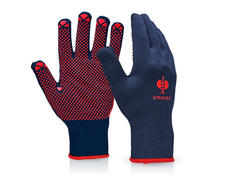 Main view, Personal Protection, PVC knitted gloves Rondo, blue