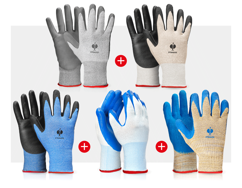 Main view, Combo-Sets, TEST-SET: Cut protection gloves