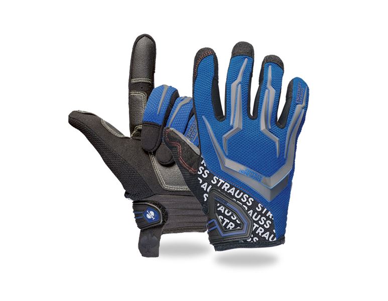 Main view, Hybrid, e.s. Mechanic's gloves Mirage, blue/black