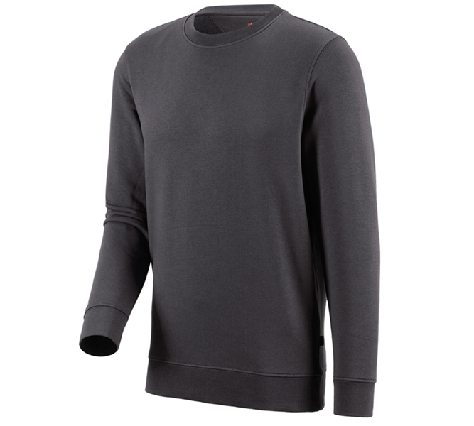 Main view, Shirts, Pullover & more, e.s. Sweatshirt poly cotton, anthracite