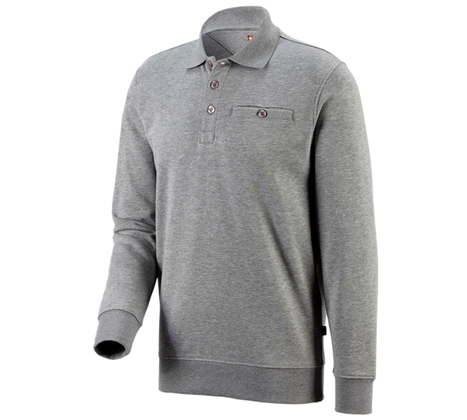 Main view, Men, e.s. Sweatshirt poly cotton Pocket, grey melange