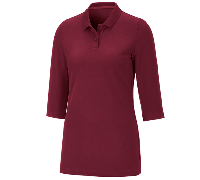 e.s. Pique-Polo 3/4-sleeve cotton stretch, ladies'