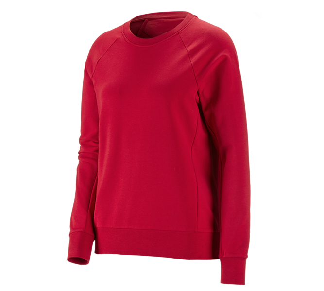 Main view, Overview of the e.s. collections, e.s. Sweatshirt cotton stretch, ladies', fiery red