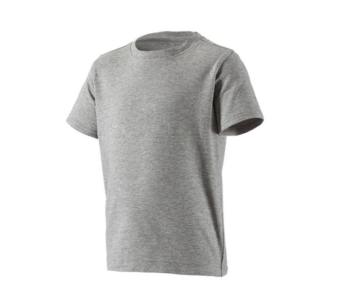 Hovedvisning, Børn, e.s. T-shirt cotton stretch, børne, gråmeleret