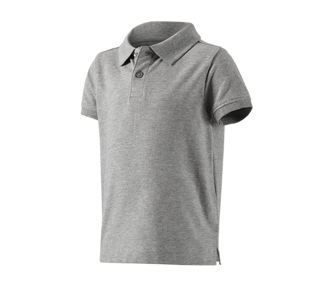 Main view, Shirts, Pullover & more, e.s. Polo shirt cotton stretch, children's, grey melange