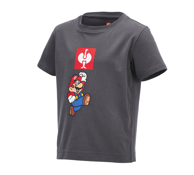 Main view, SUPER MARIO X STRAUSS, Super Mario T-shirt, children’s, anthracite