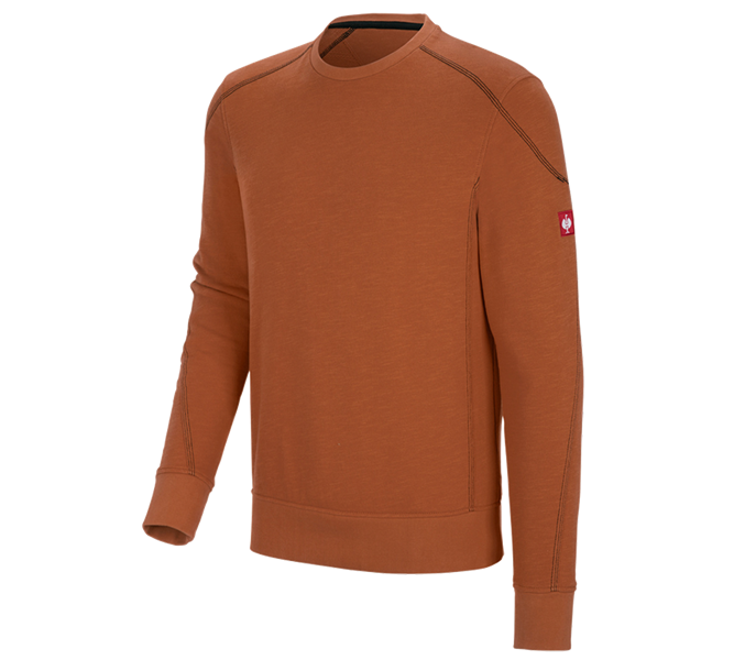 Main view, Overview of the e.s. collections, Sweatshirt cotton slub e.s.roughtough, copper