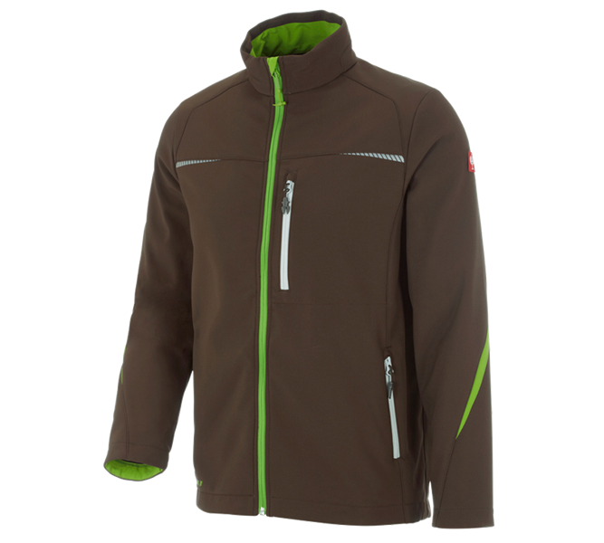 Main view, e.s.motion 2020, Softshell jacket e.s.motion 2020, chestnut/seagreen