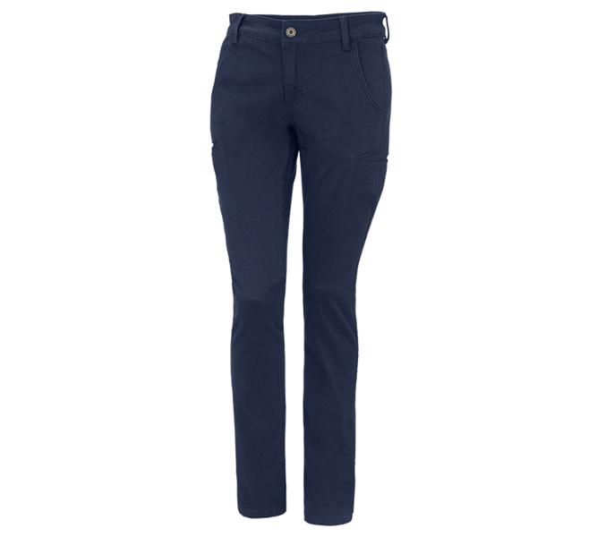 Main view, e.s.fusion, e.s. Trousers  Chino, ladies', navy