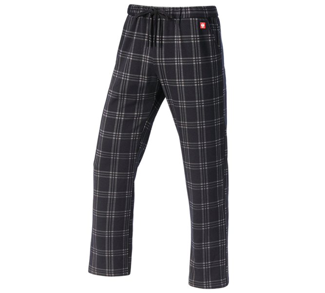 Main view, For friends & colleagues, e.s. Checkered Pyjama Bottoms, black/basaltgrey