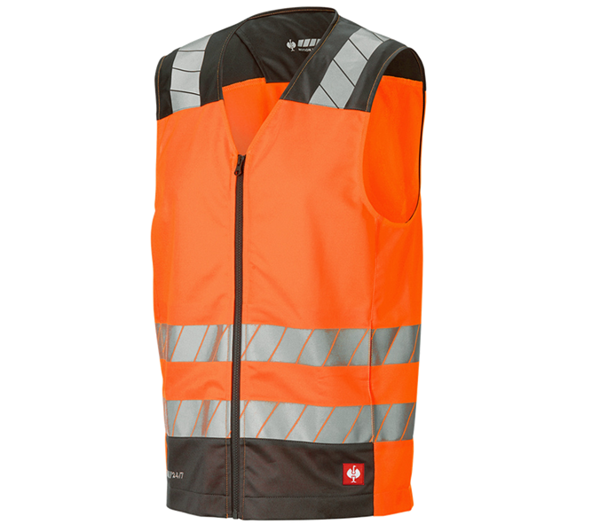 Main view, High-Vis Body Warmer, High-vis bodywarmer e.s.motion 24/7, high-vis orange/anthracite