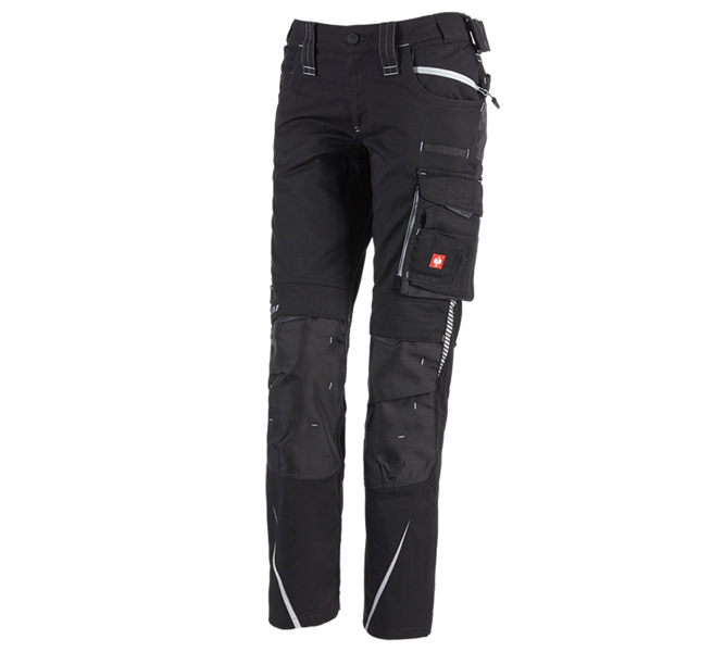 Main view, Overview of the e.s. collections, Ladies' trousers e.s.motion 2020, black/platinum