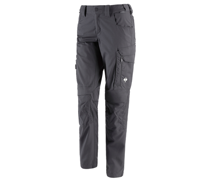 Main view, Work Trousers, Trousers e.s.concrete solid, ladies', anthracite