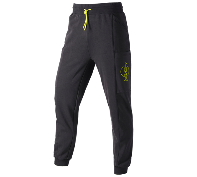 Main view, Homewear | Pyjamas, Sweat pants e.s.trail, black/acid yellow