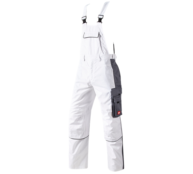 Main view, Men, Bib & Brace e.s.active, white/grey