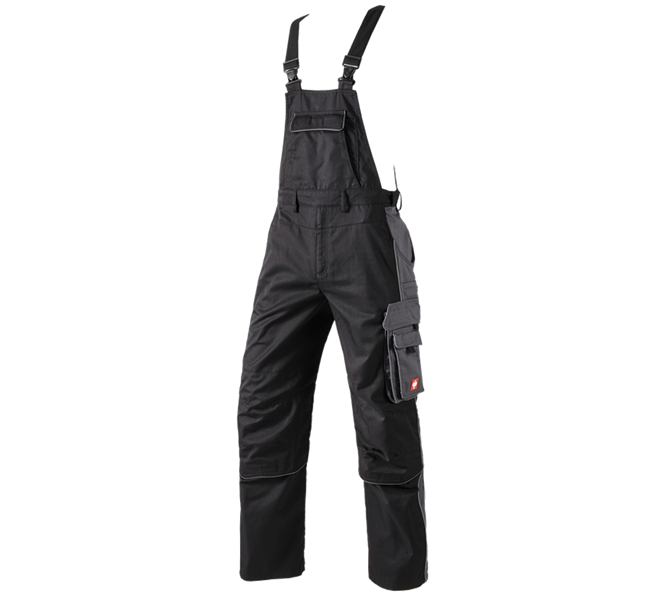 Main view, Work Trousers, Bib & Brace e.s.active, black/anthracite