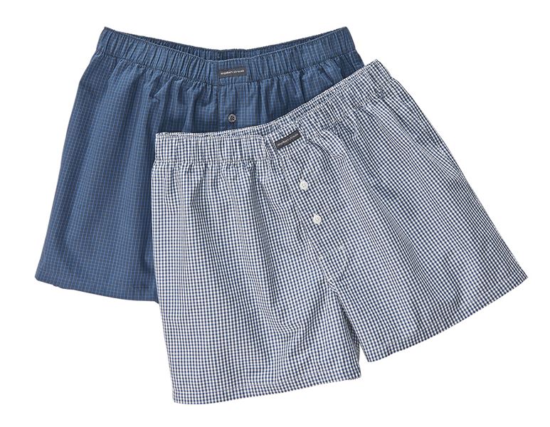 Hovedvisning, Undertøj, e.s. boxershorts, pakke med 2 stk., hvid/pacific+pacific/kobolt