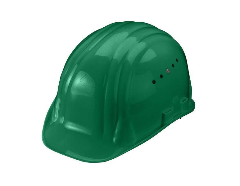 Main view, Personal Protection, Safety helmet Baumeister, 6-point, rotary fastener, green