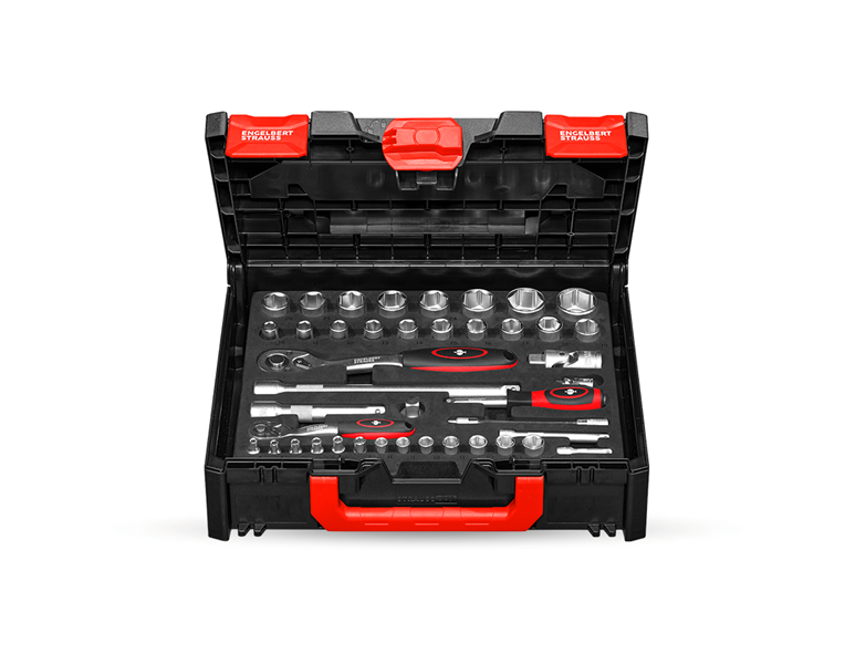 Socket wrench set 1/4+1/2" Classic in STRAUSSbox