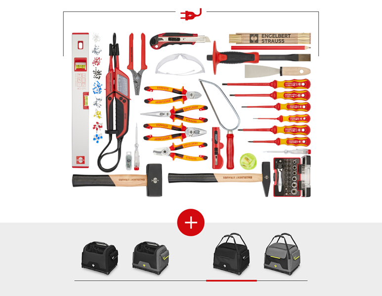 Værktøjssæt elektro inkl. STRAUSSbox-taske