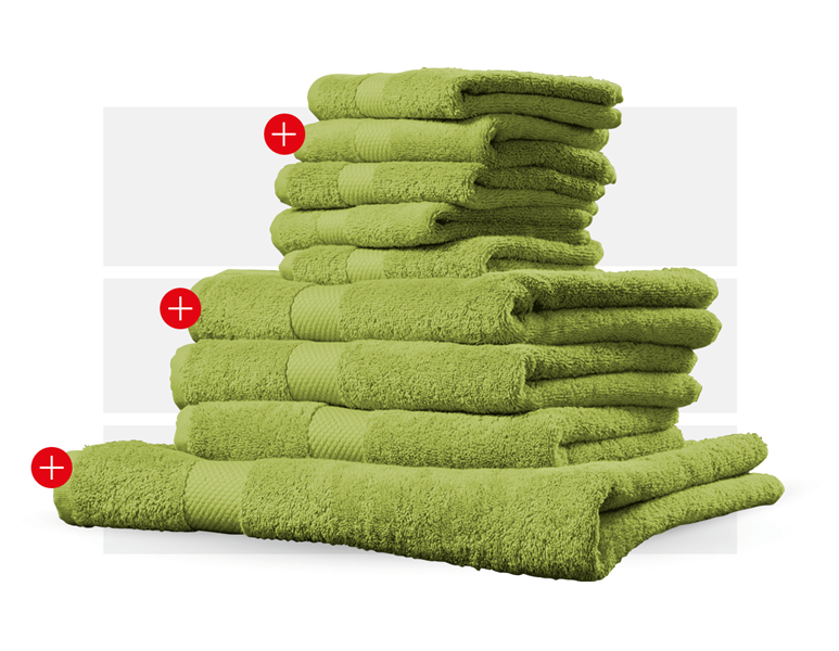 Main view, SALE, Towel premium gift set, maygreen