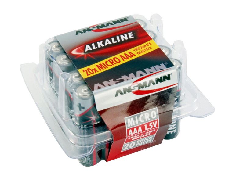 Ansmann batterier - sparepakke med 20 stk.