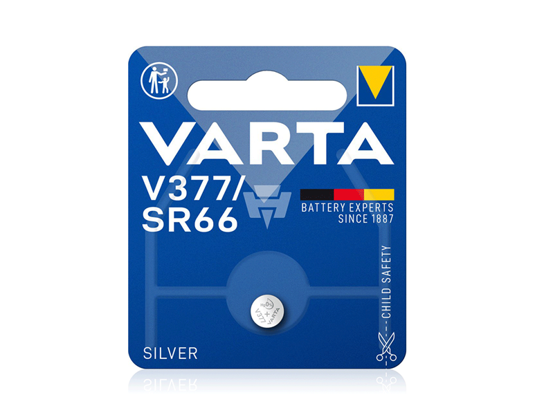 Main view, Electronics, VARTA button cells V377/SR66