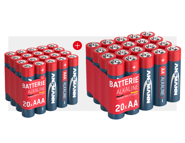 Main view, Batteries | rechargeable batteries, Ansmann batteries 40-pc combo pack