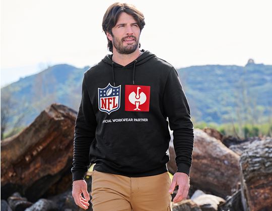 Visning 2, NFL Hoodie cotton, sort