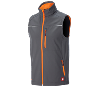 Hovedvisning, Softshell­vest e.s.​motion 2020, antracit/advarselsorange