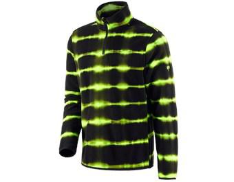 Hybrid fleece hoody jacket tie-dye e.s.motion ten black/high-vis