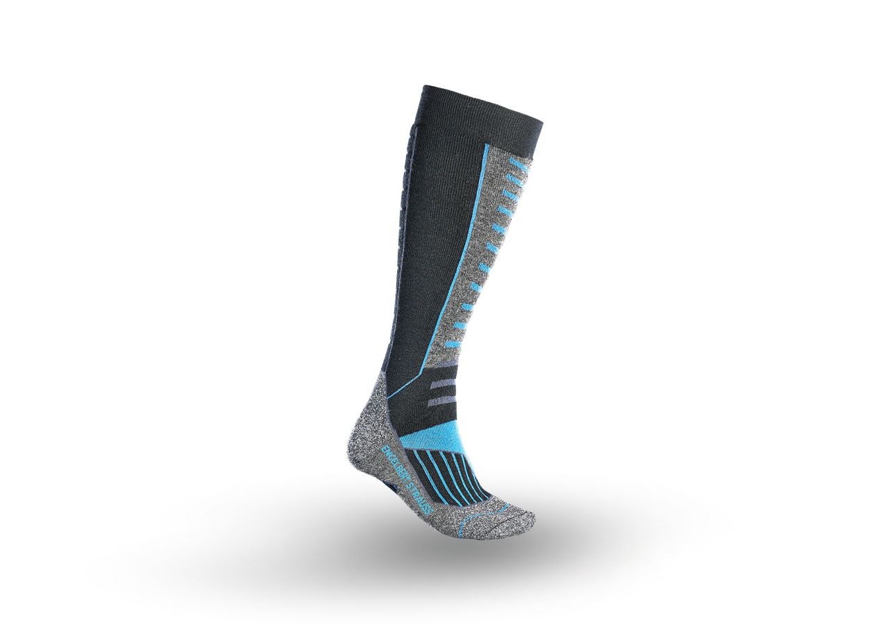 Socks: e.s. Allround socks function x-warm/x-high + black/aluminium/royal