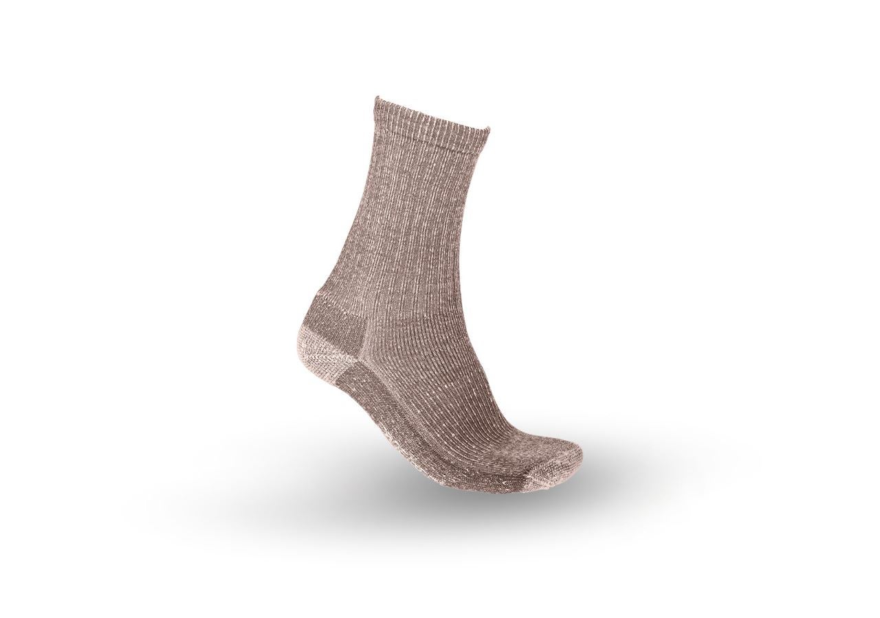 Socks: e.s. Merino socks Nature warm/high + terra melange
