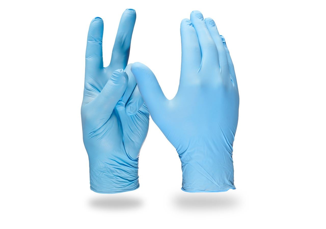 Disposable Gloves: Disposable nitrile gloves Basic, powder-free + blue