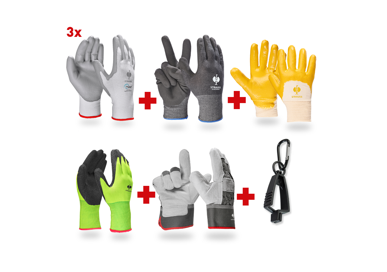 Arbejdsbeskyttelse: Handske-Profi sæt byggeri II