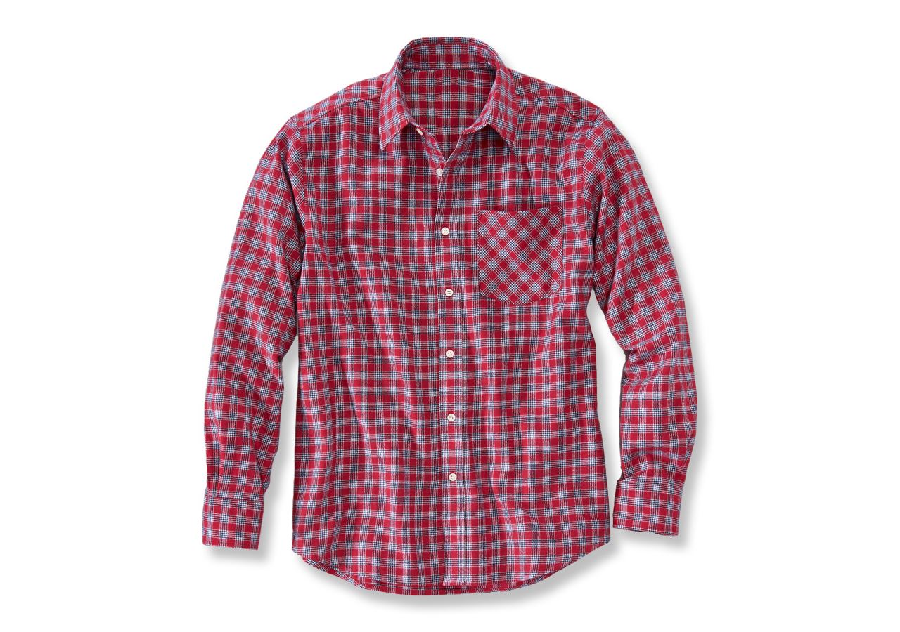 T-Shirts, Pullover & Skjorter: Arbejdsskjorte Malmö + rød/mørkeblå/hvid