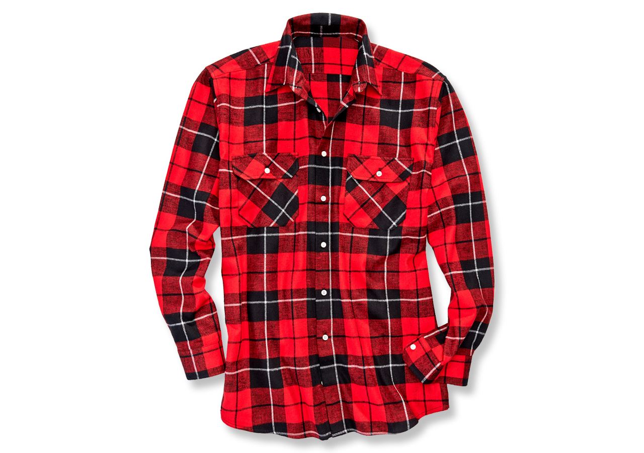 T-Shirts, Pullover & Skjorter: Bomuldsskjorte Hannover, normal længde + sort/rød/titan