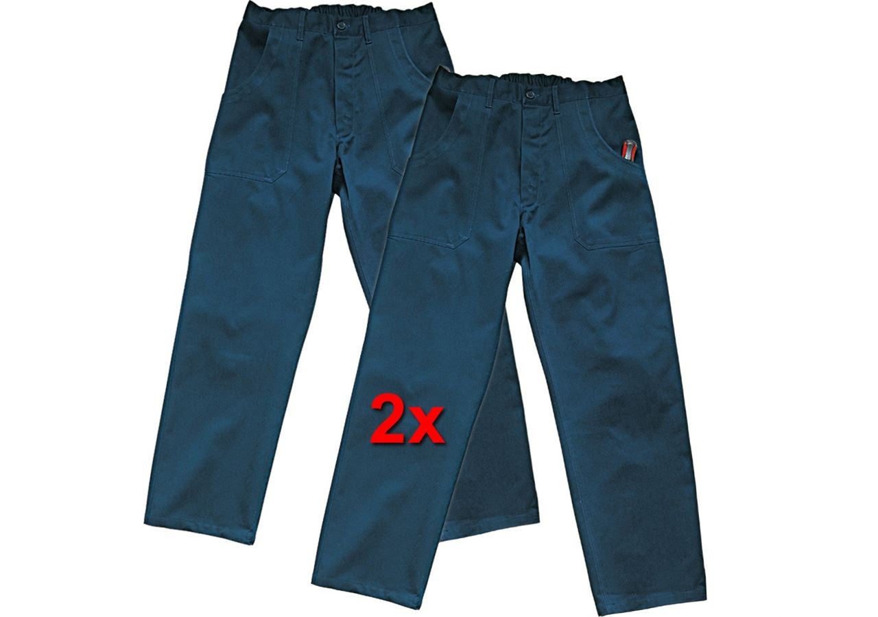 Arbejdsbukser: Bukser Basic, pakke med 2 stk. + mørkeblå