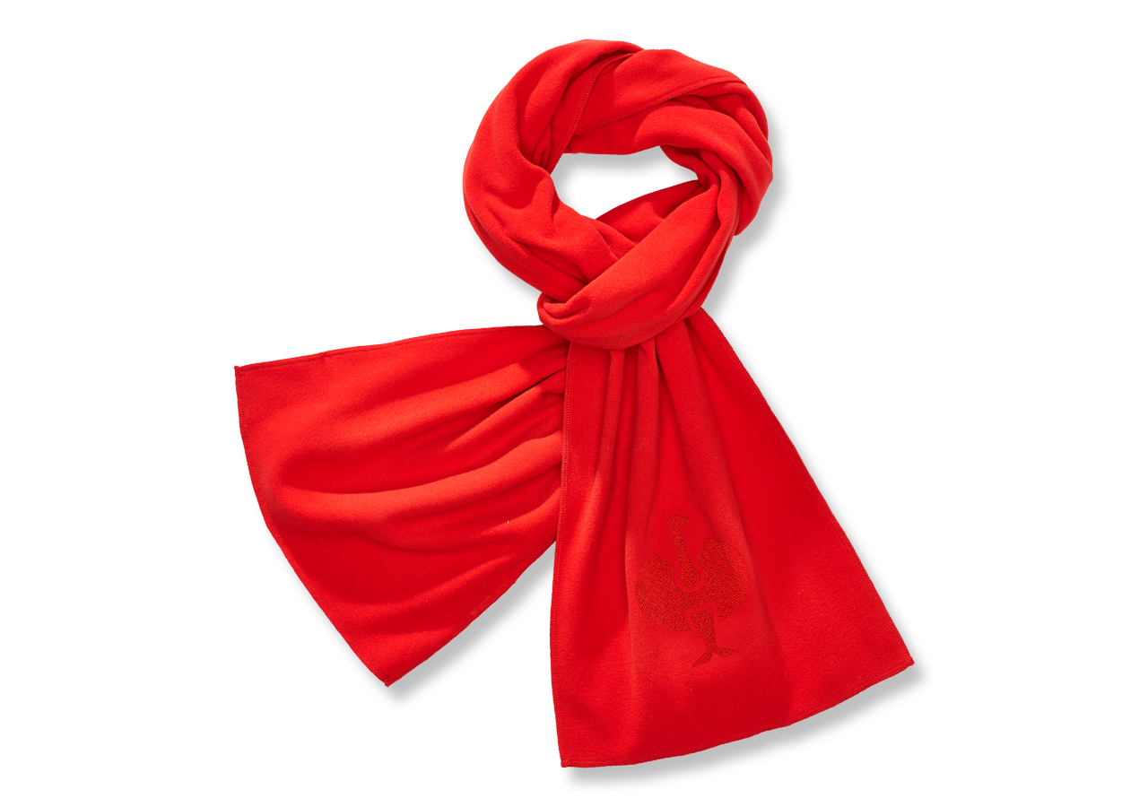Cold: e.s. FIBERTWIN® microfleece scarf + fiery red