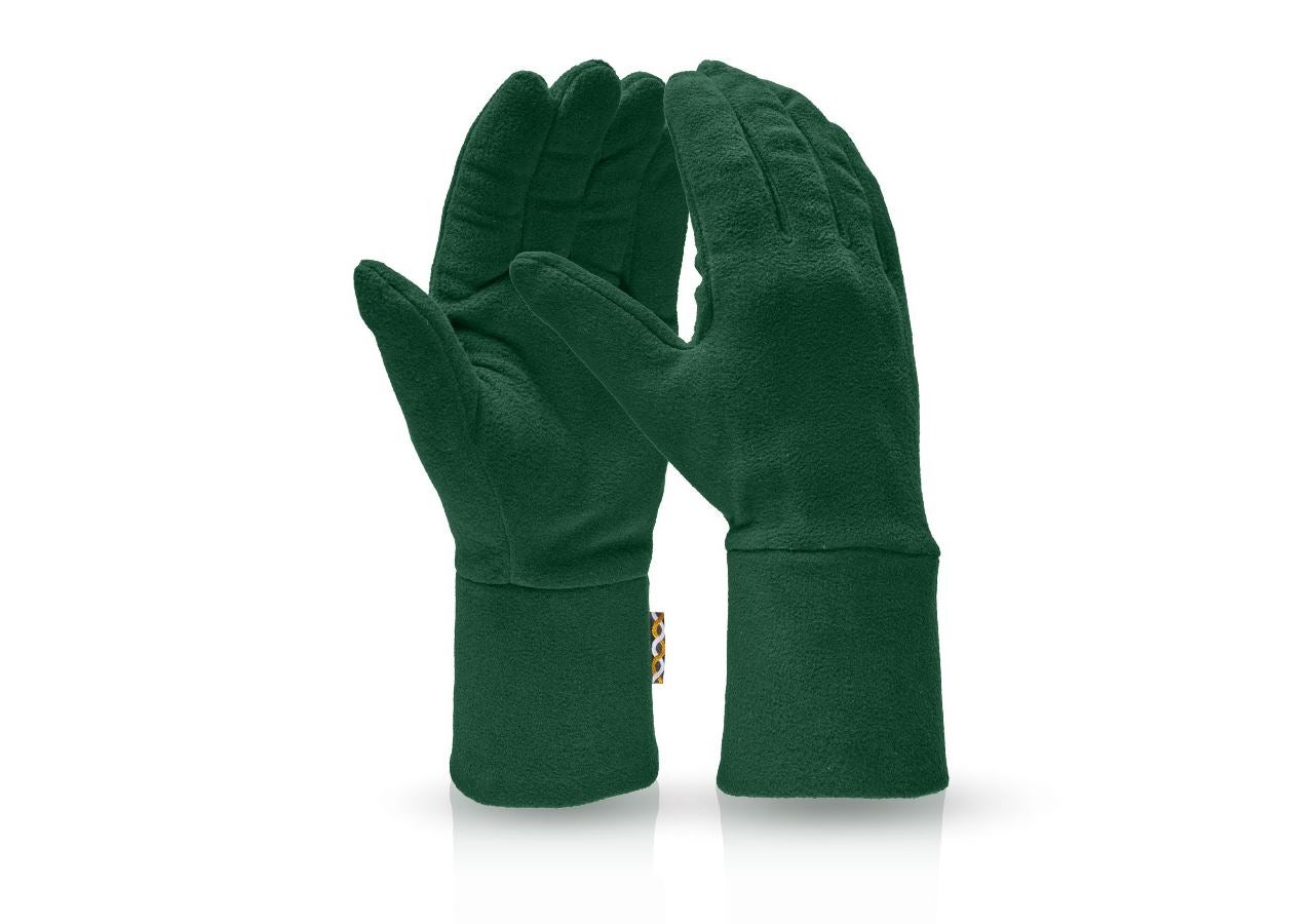 Cold: e.s. FIBERTWIN® microfleece gloves + green