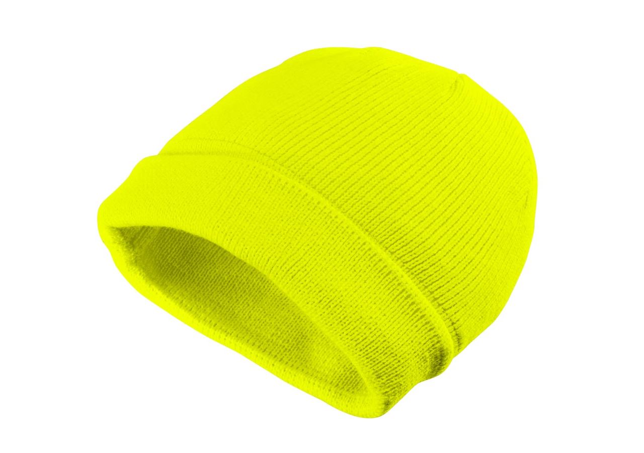 Accessories: Winter knitted cap Neon + yellow