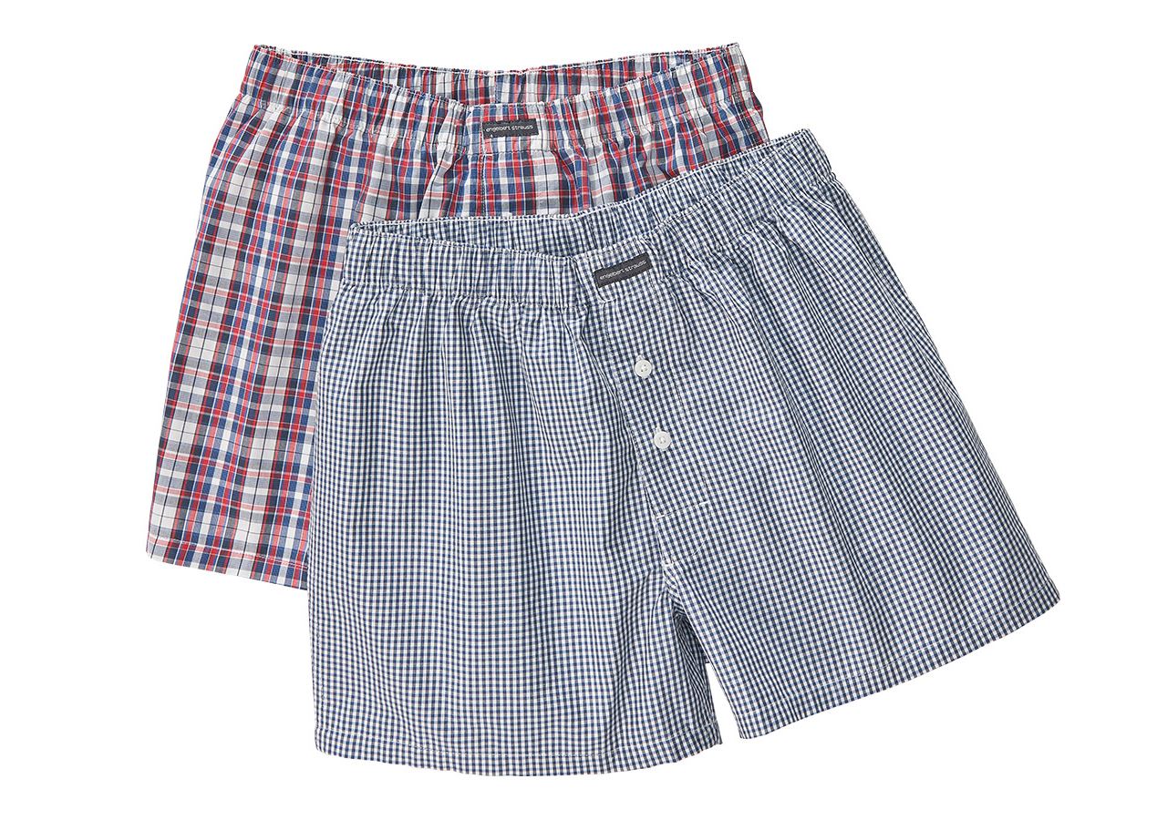 Underwear | Functional Underwear: e.s. Boxer shorts, pack of 2 + white/pacific+red/pacific/white