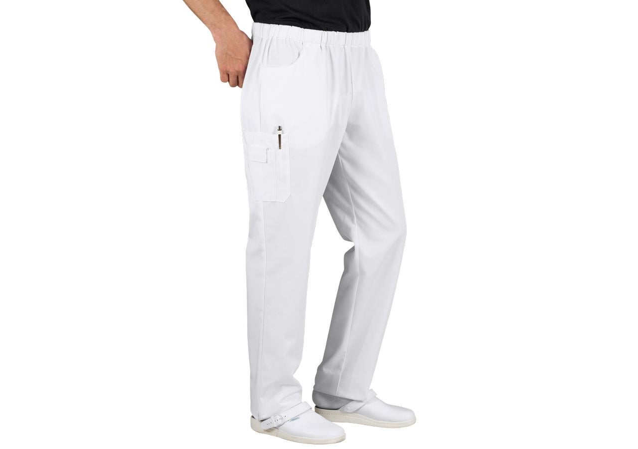 Emner: Bukser med elastik i taljen Peter + hvid