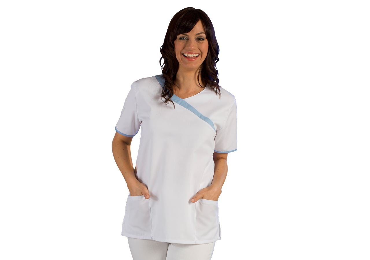 T-Shirts, Pullover & Skjorter: Tunika Maren + hvid/lyseblå