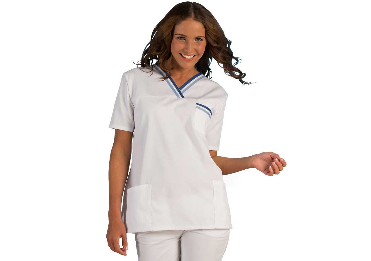 T-Shirts, Pullover & Skjorter: Tunika til at trække over hovedet Judith + hvid/marine/lyseblå